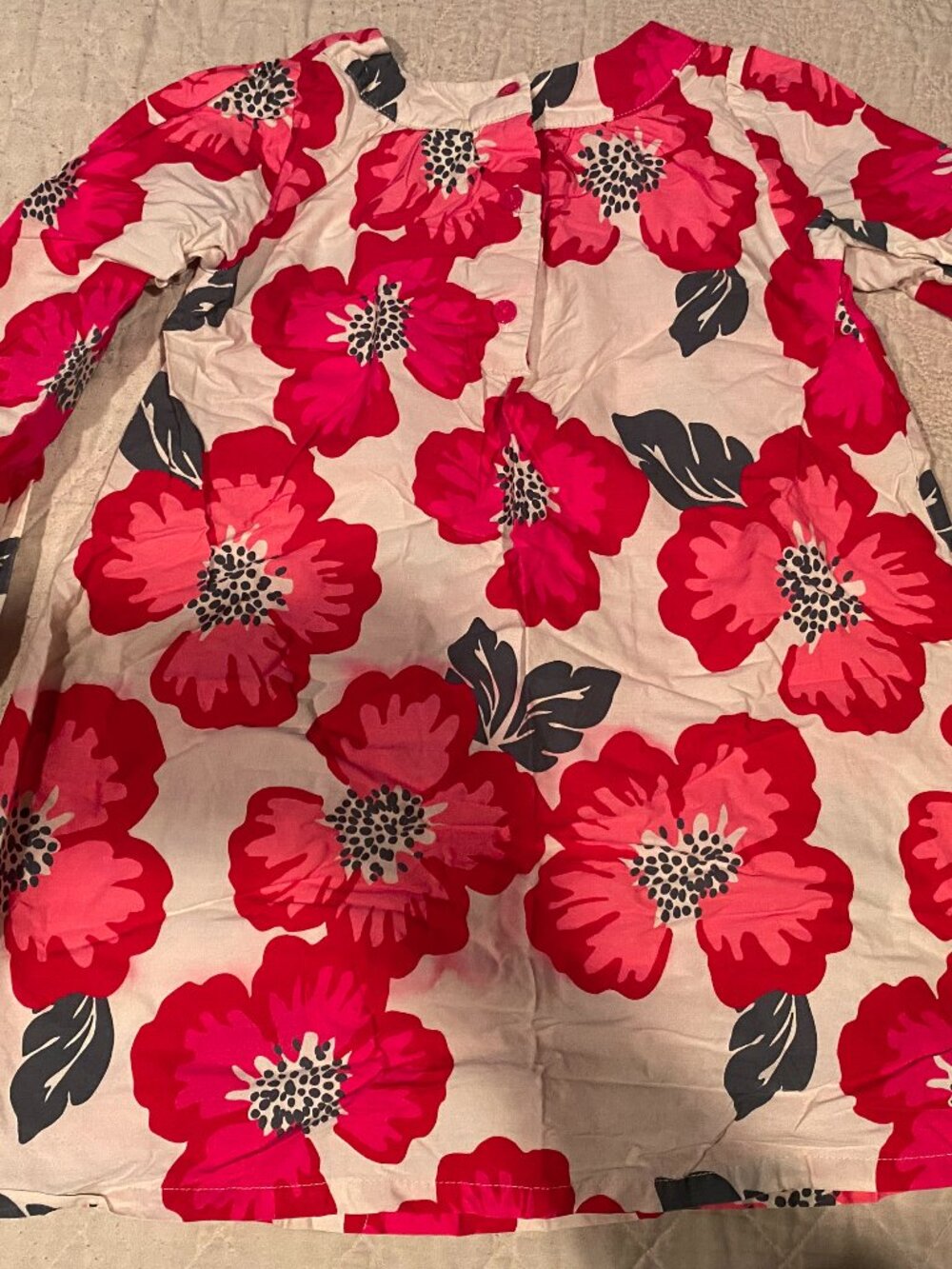 OshKoshB'Gosh-size-5-Girls Cotton Floral Dress-buttons down back-great condition - Picture 2 of 11
